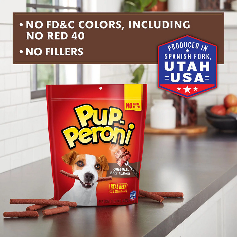 2 PACK – Pup-Peroni Dog Snacks Original Beef Flavor dog treats (46 oz.)
