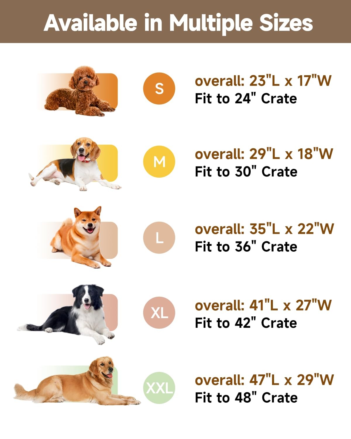 Dog Bed for Crate Pad High Resilience Foam Crate Pad Mat for Medium Large Dog…