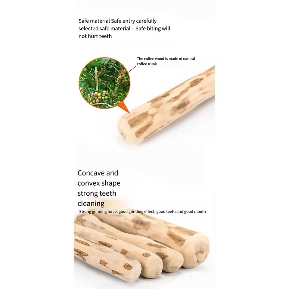 FZCSPEED Coffee Wood Dog Chew Stick – Natural, Safe & Durable for Teeth & Stress