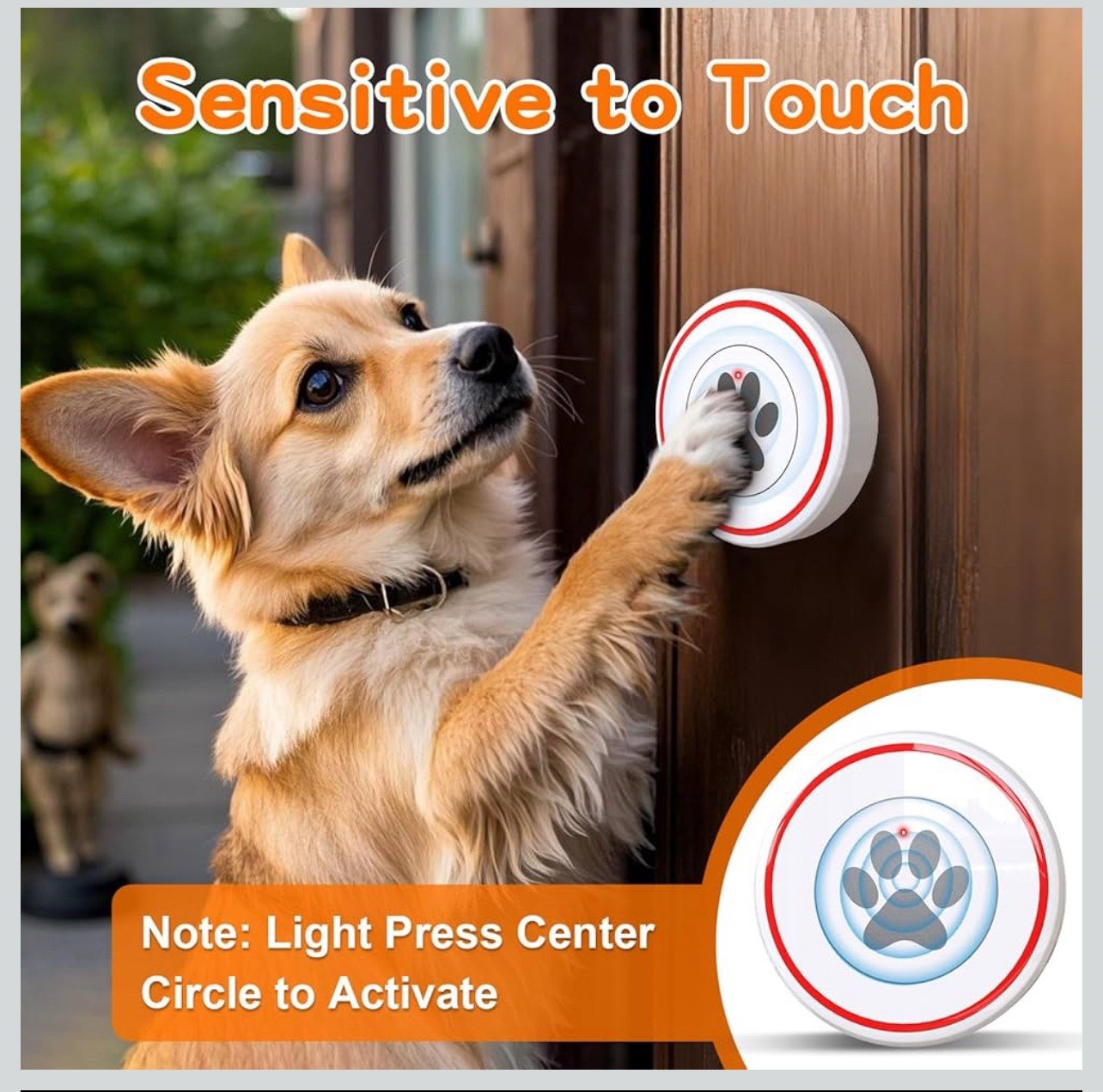 ChunHee Smart Dog Door Bell Wireless Puppy DoorBell for Potty Training NEW