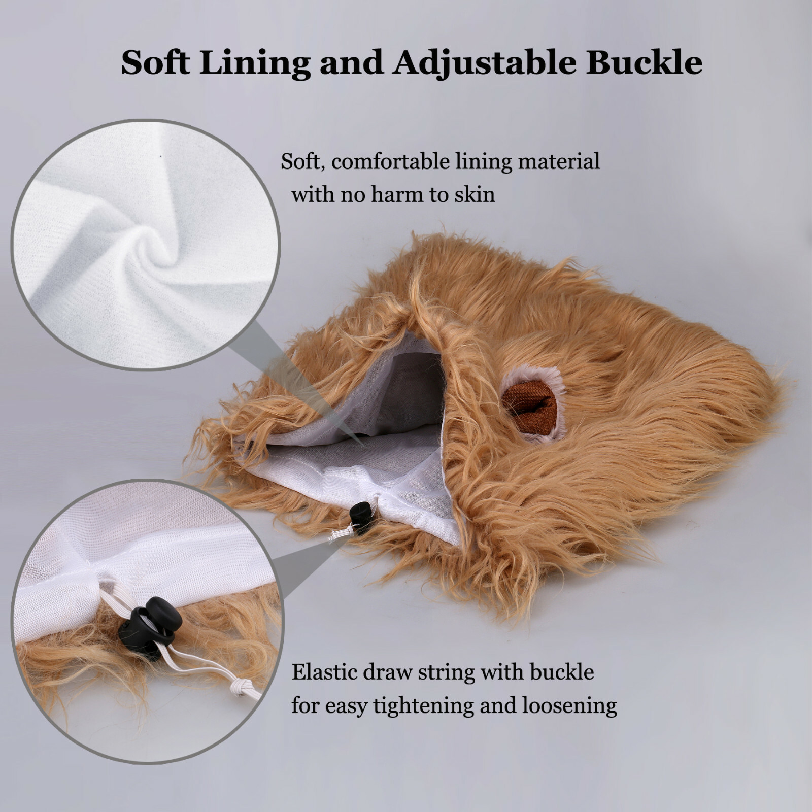 Lion Mane for Dogs, Funny Halloween Costume Apparel for Dogs, Snoods for Dogs