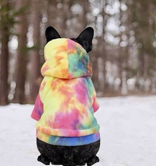 Tie Dye Terry/Fleece Hoodie Sweatshirt/Coat for Puppy/Dog/Cat Size XS, M or Lg