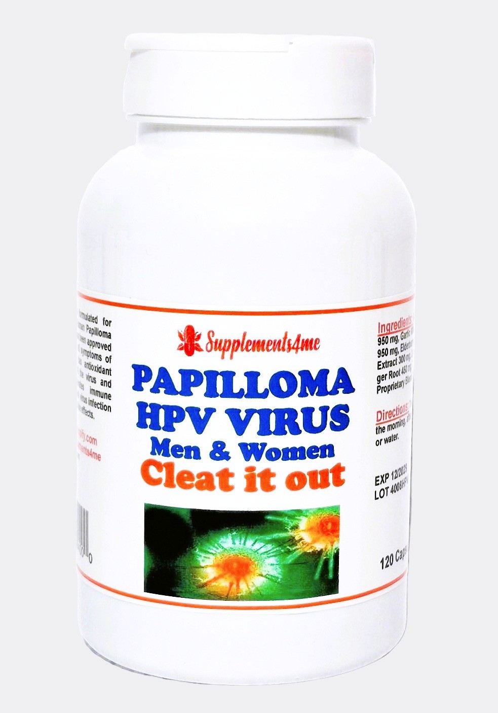 NATURAL HERBS FOR PAPILLOMA WOMEN & MEN HPV VIRUS – 120 CAPS – MADE IN USA