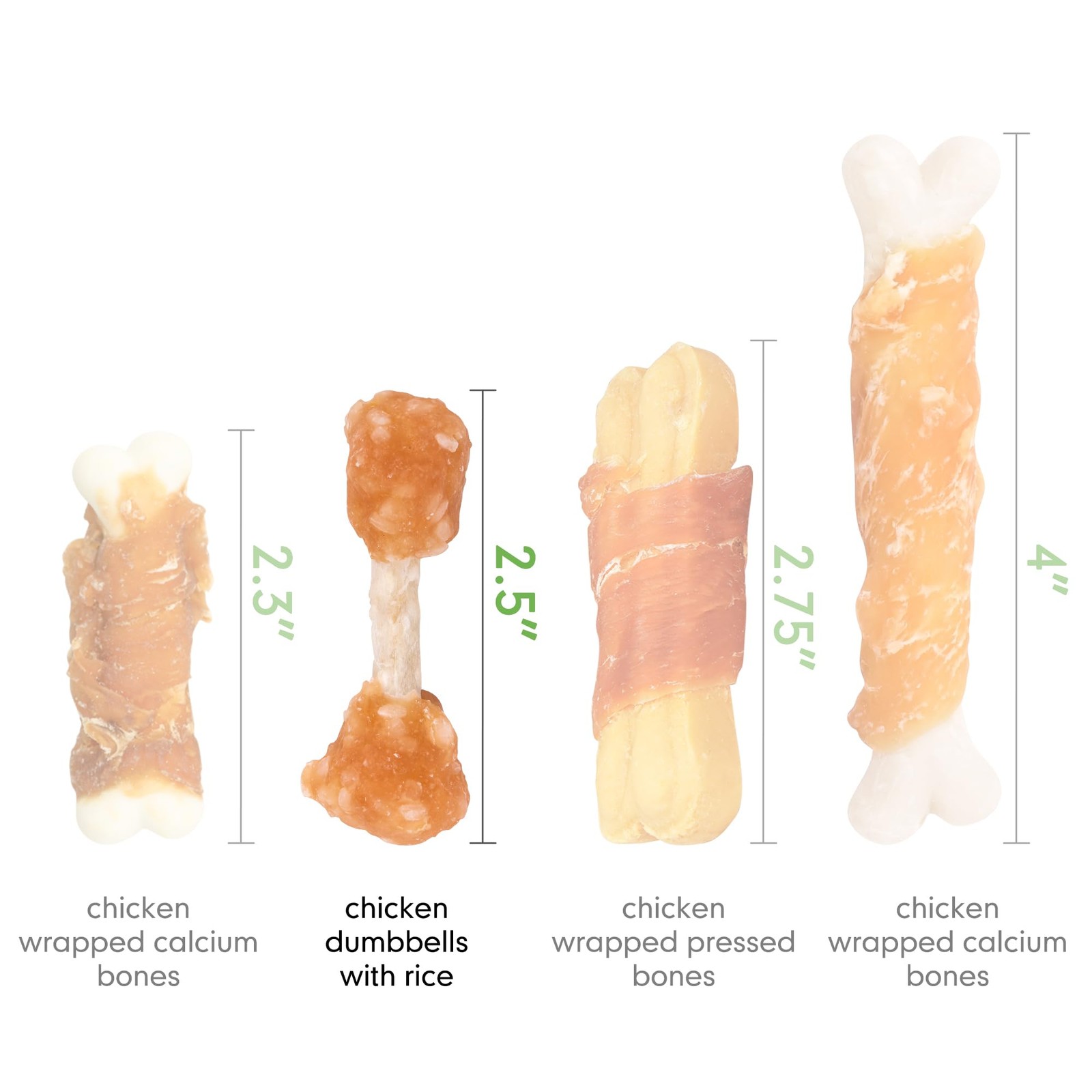 MON2SUN Dog Treats, 9oz Mini Rawhide Chews, Chicken 9 Ounce (Pack of 1)
