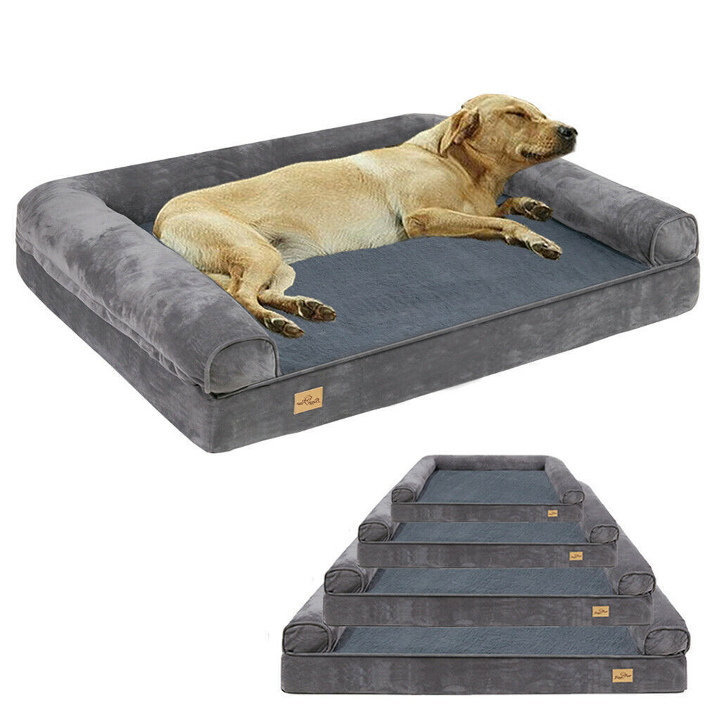 Jumbo XXXL Calming Dog Bed Orthopaedic Sofa Waterproof Washable Cover Plush Mat
