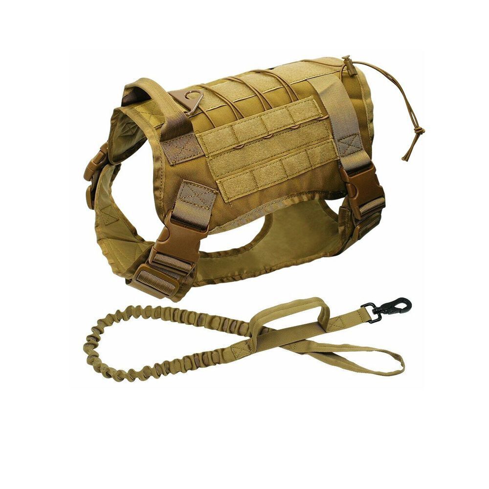 Dog Vest Tactical Working Dog Military Harness with Handle No-pull Large
