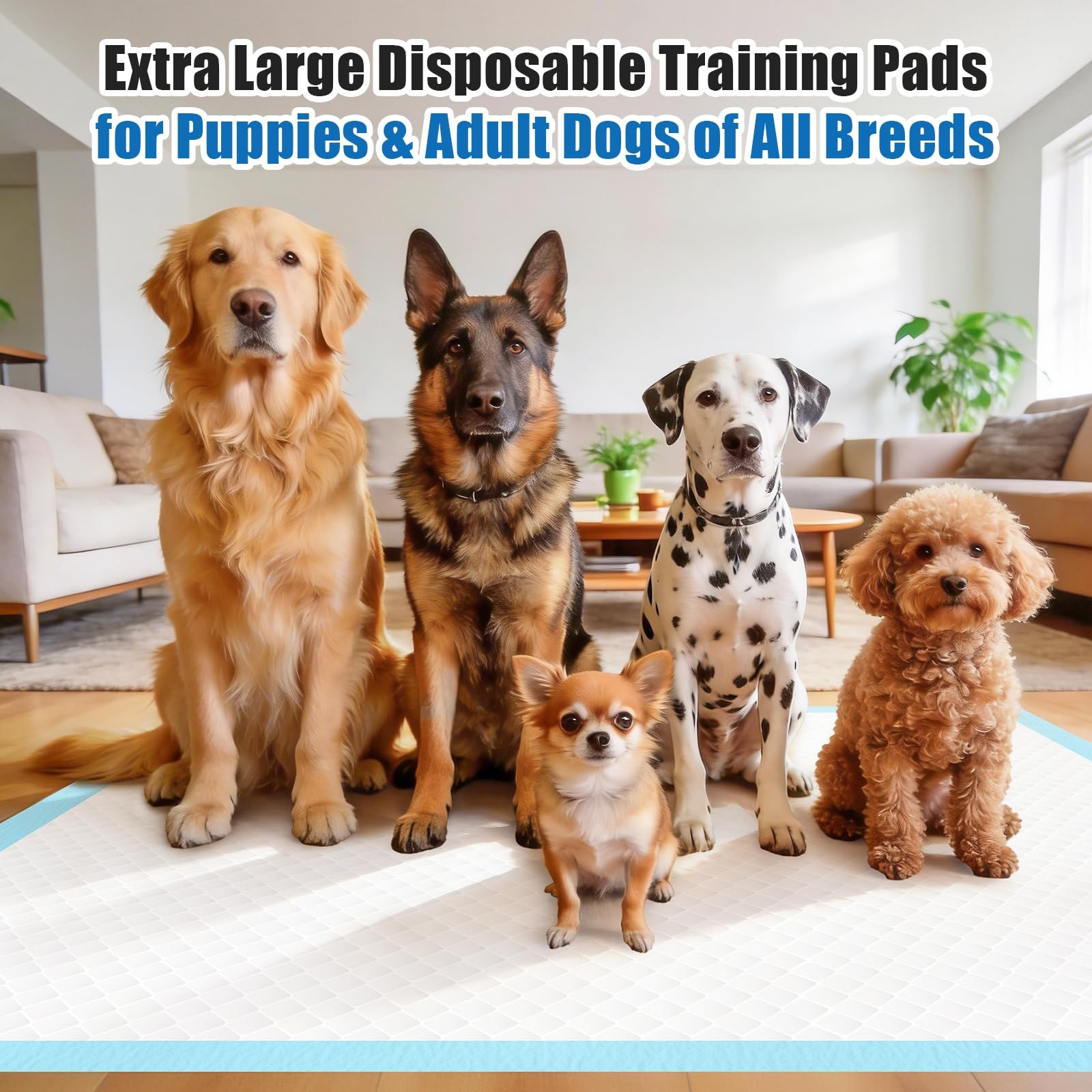 100-400Pack 30″x36″ Extra Large Dog Pee Pads – Super Absorbent & Leak-Proof Disp