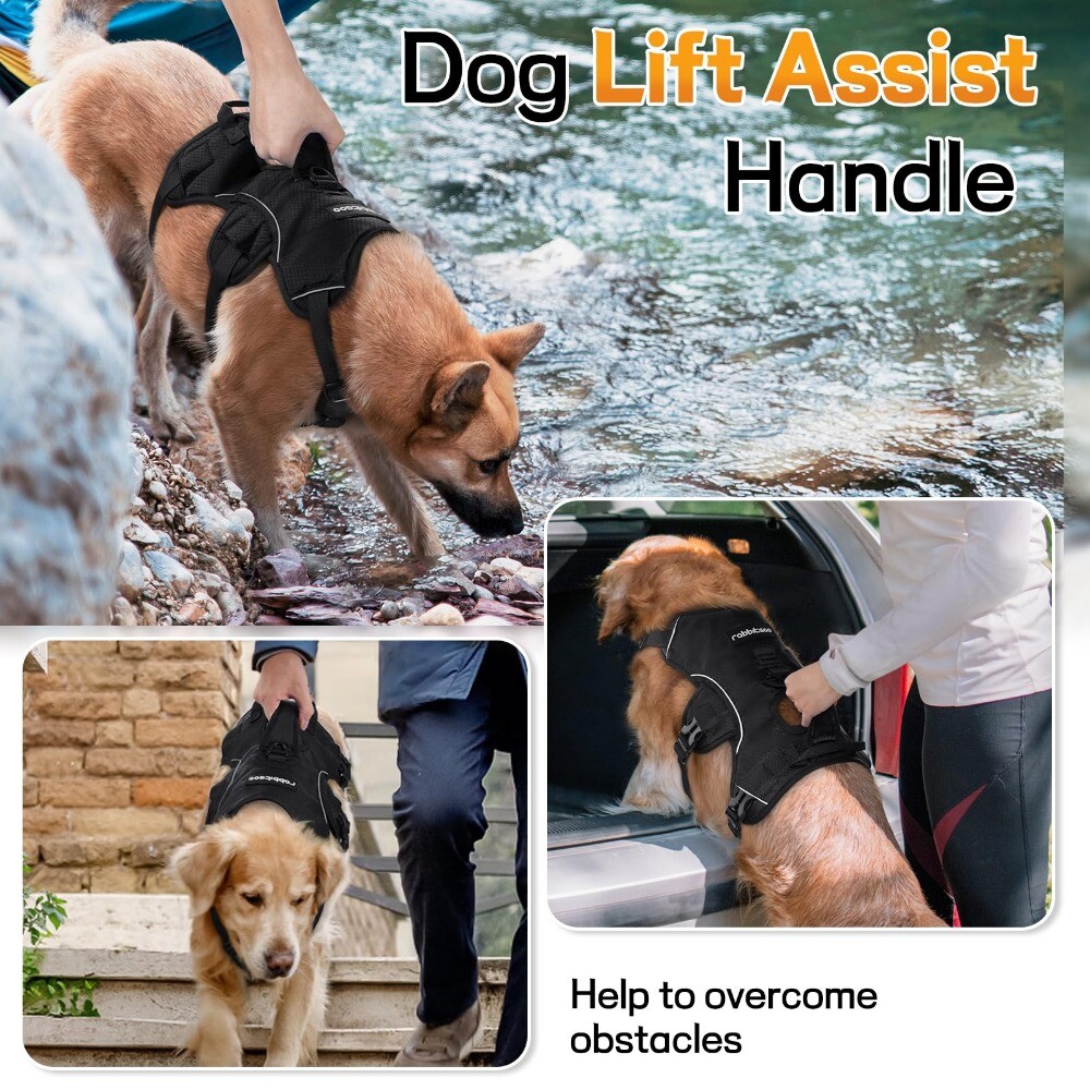 rabbitgoo Escape Proof Dog Harness with Lift Handle Reflective Adjustable Vest