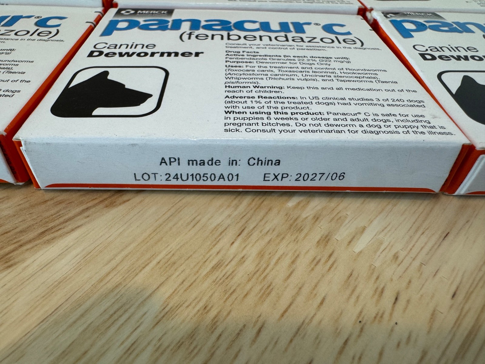 *Read* 6x Panacur C 4 gram Canine 40lbs Dewormer Treatment 3 packets Exp 06/2027