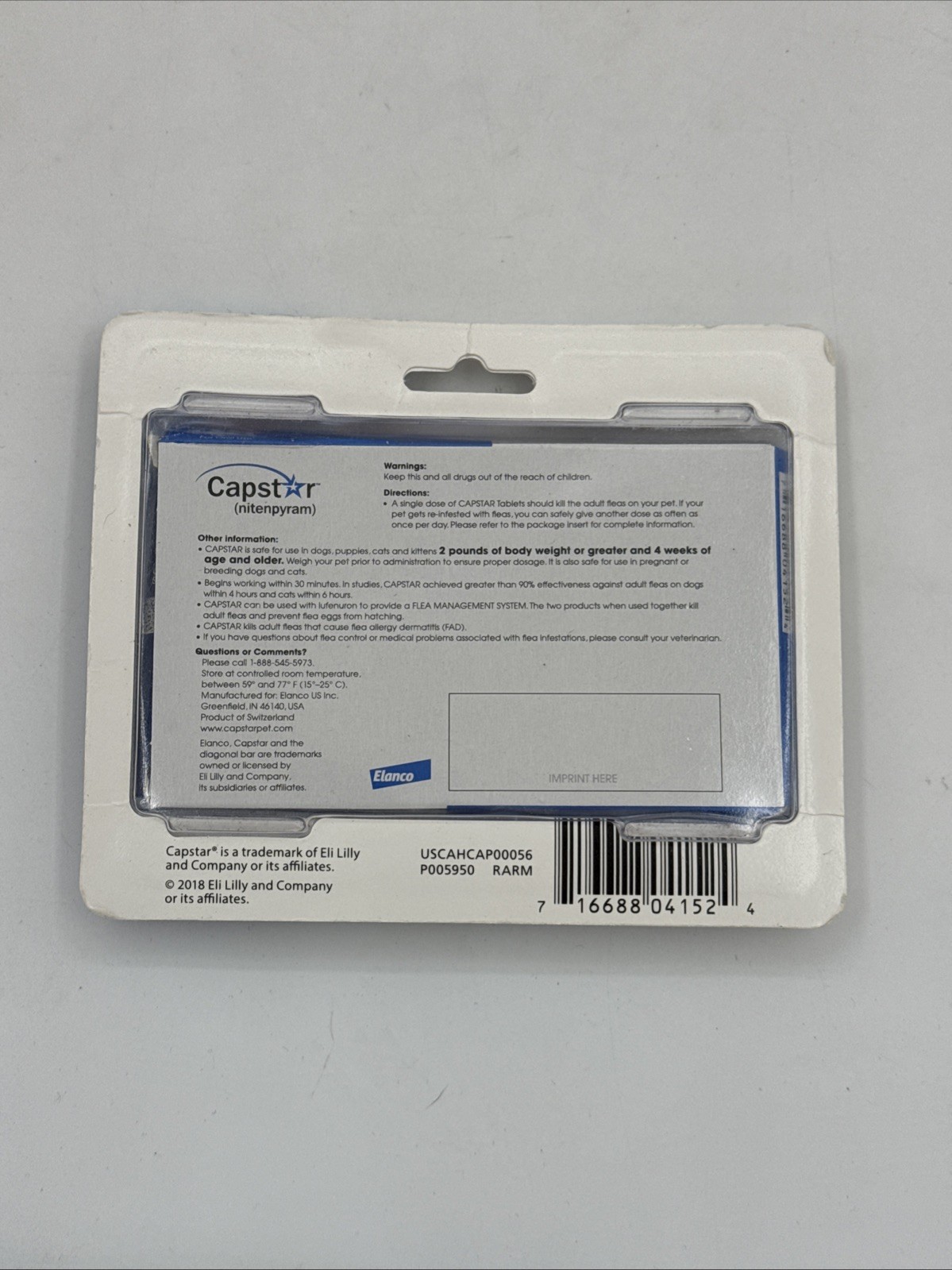 Capstar for Small Dogs (2–25 lbs) 6 Tablets Oral Nitenpyram exp 05/2021