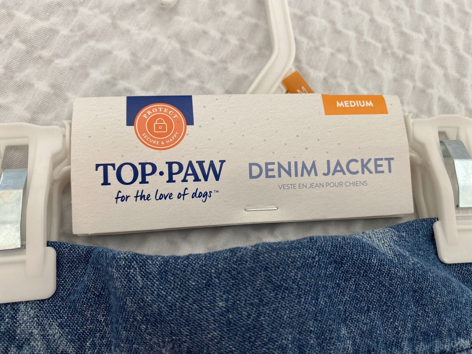 Top Paw Tyedye Dog Comfortable Denim Jacket Short Sleeve Medium New With Tags*