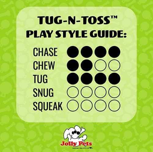 Jolly Pets Tug-N-Toss 10 inch Purple Rubber Ball with Handle Chew Toy for Dogs