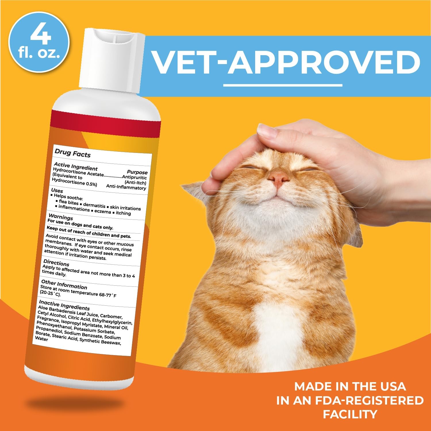 AntiItch Hydrocortisone Moisturizing Lotion for Dogs & Cats – Hot Spot Treatm…
