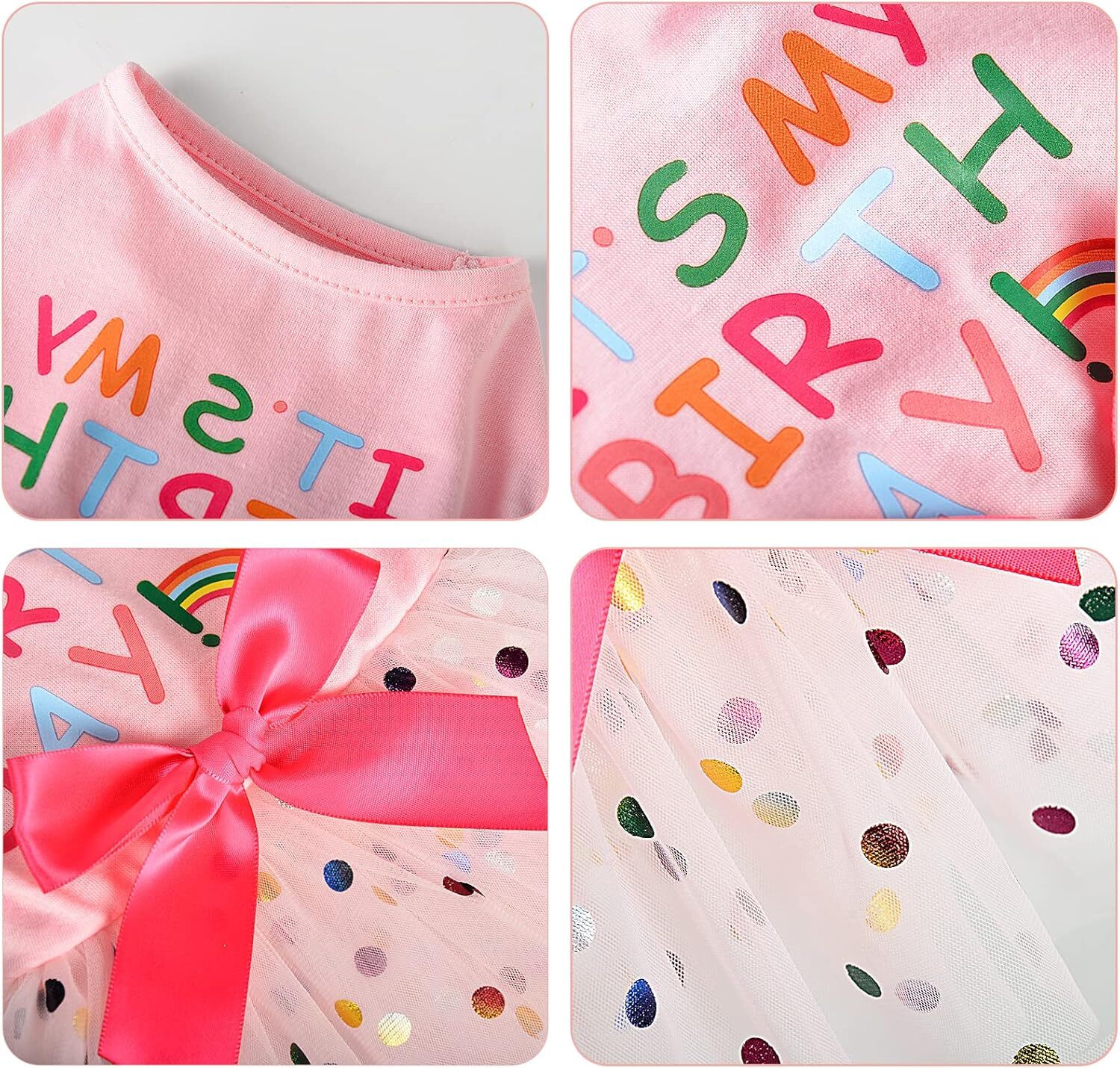 Dog Tulle Dot Skirt Cute Princess Puppy Clothes for Girl Birthday YYPC22092398PK