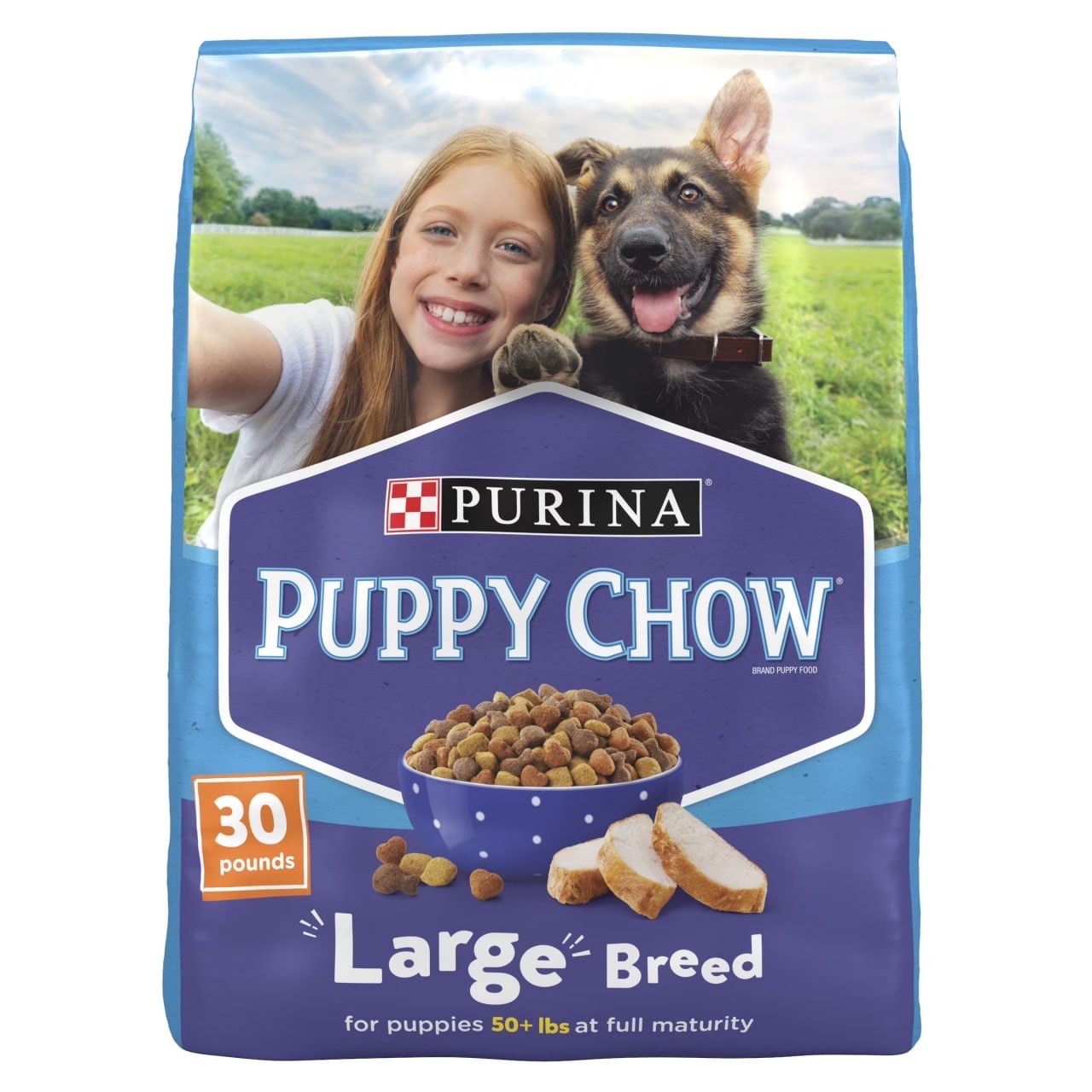 (2 pack) Purina Puppy Chow Dry Dog Food for Large Breeds, Chicken, 30 lb Bag
