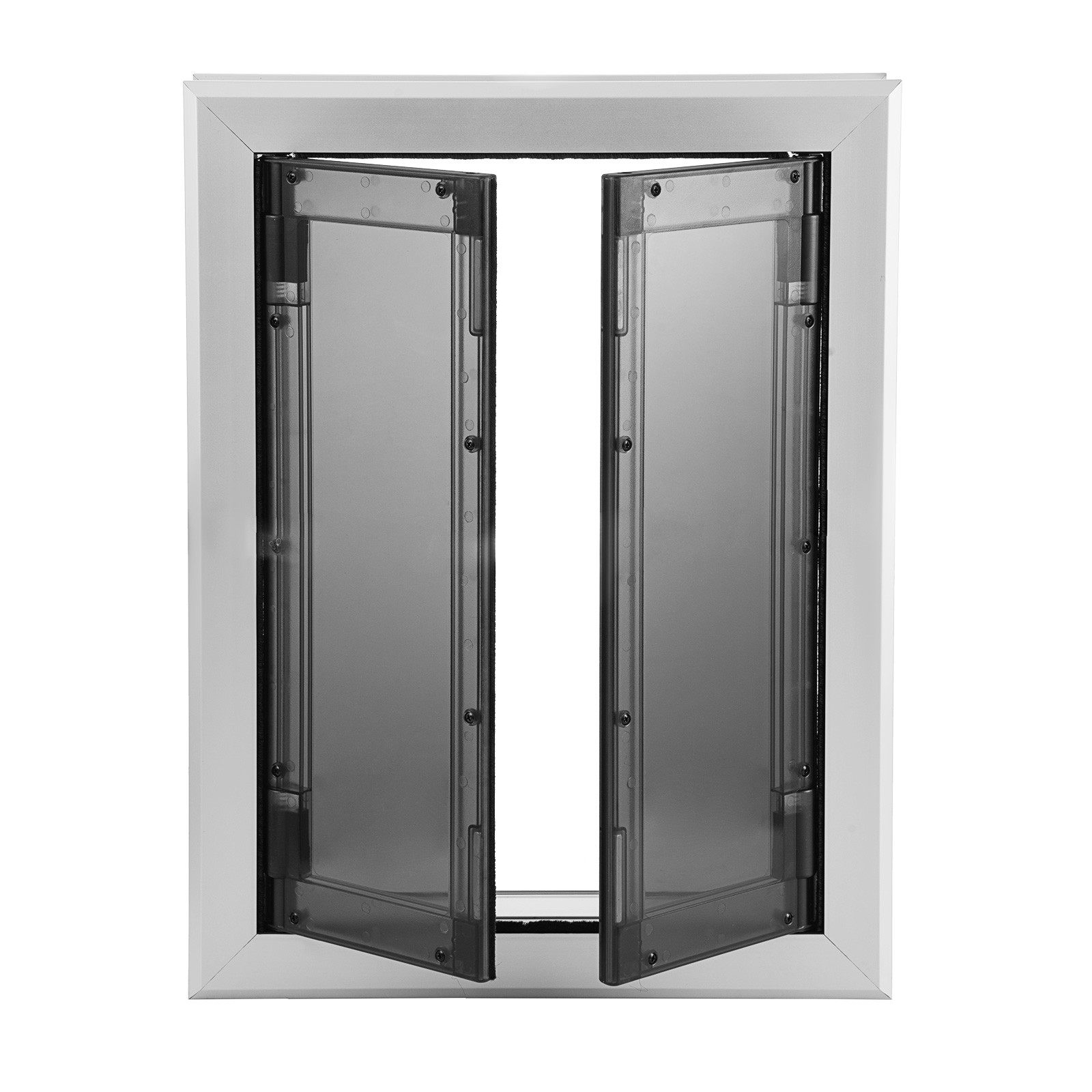 Extra Large Dog Door Aluminum Pet Door Double Panels Automatic Close 16”x21”