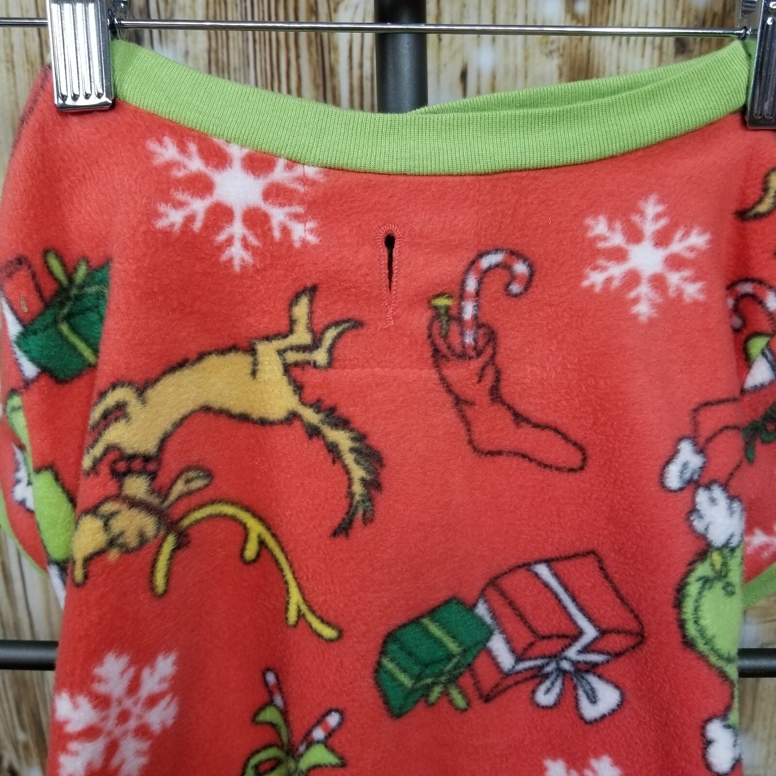 Dog Shirt Grinch Liteweight Fleece Red Dog Medium Holiday Short Sleeve Christmas