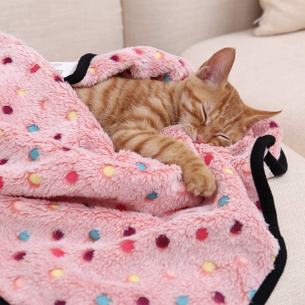 3X Flannel Pet Dog Blankets for Puppy Kitten Warm Soft Cushions Dog Cat Bed Mat