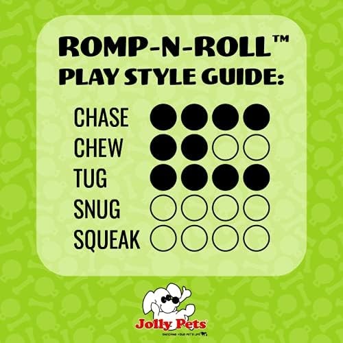 Jolly Pets Romp-n-Roll 4.5 inch Purple Rubber Ball with Rope for Dogs