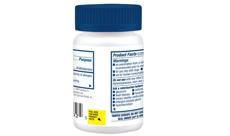 Itch Allergy Dog Pet Fast Relief Chewable Tablet Itchy Pets Supplement 100 Count