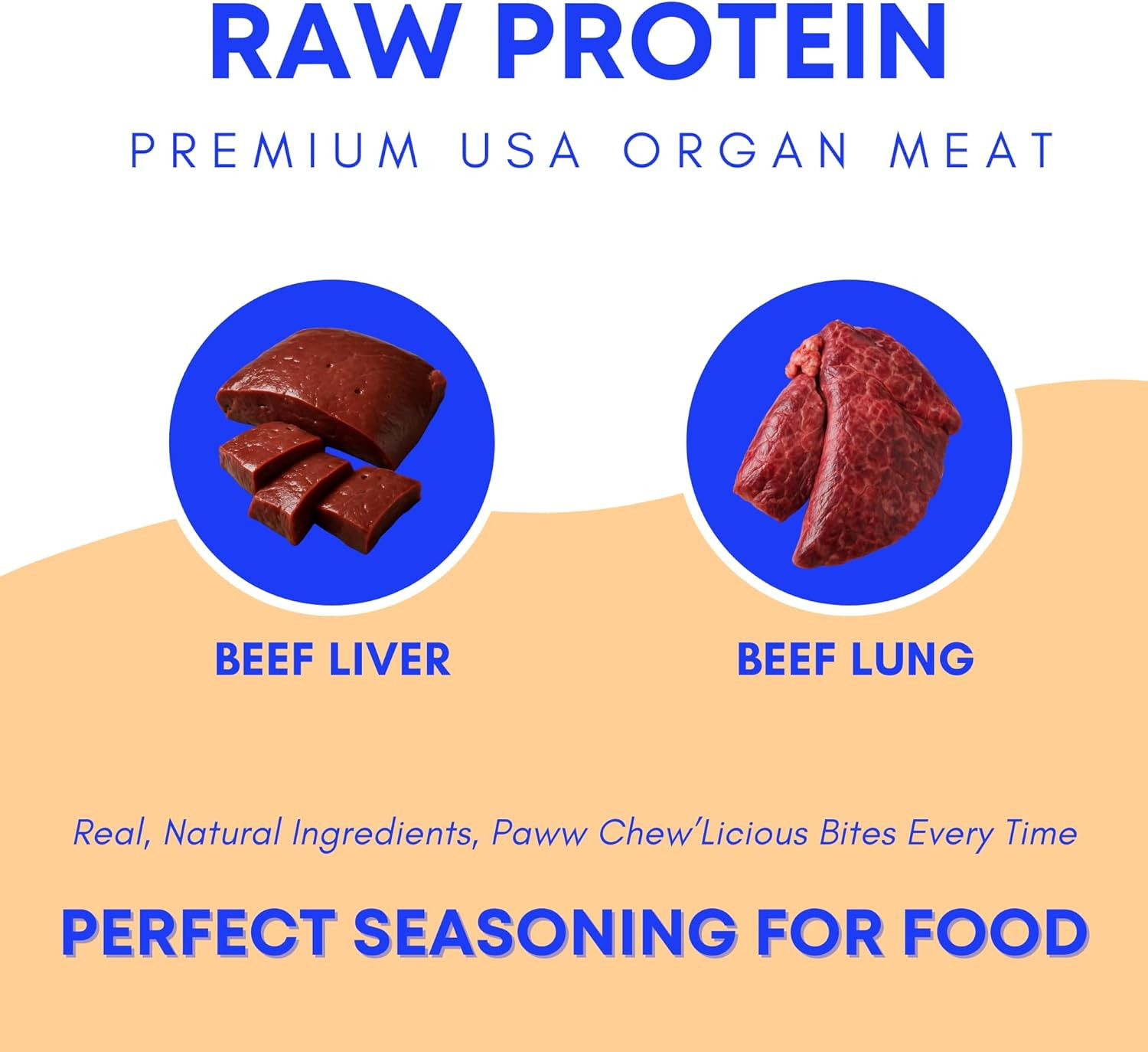 Beef Liver Food Toppers Dogs Cats 100% Natural High Protein Dog Seasoning Food