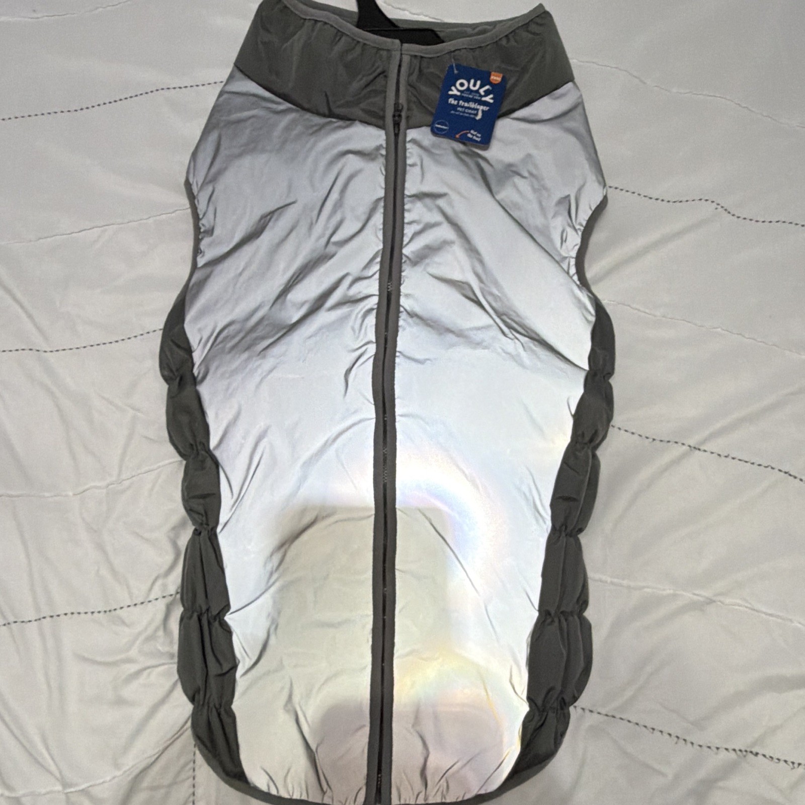 Youly Trailblazer Reflective Water-Resistant Dog Coat, XXXL Silver/Gray