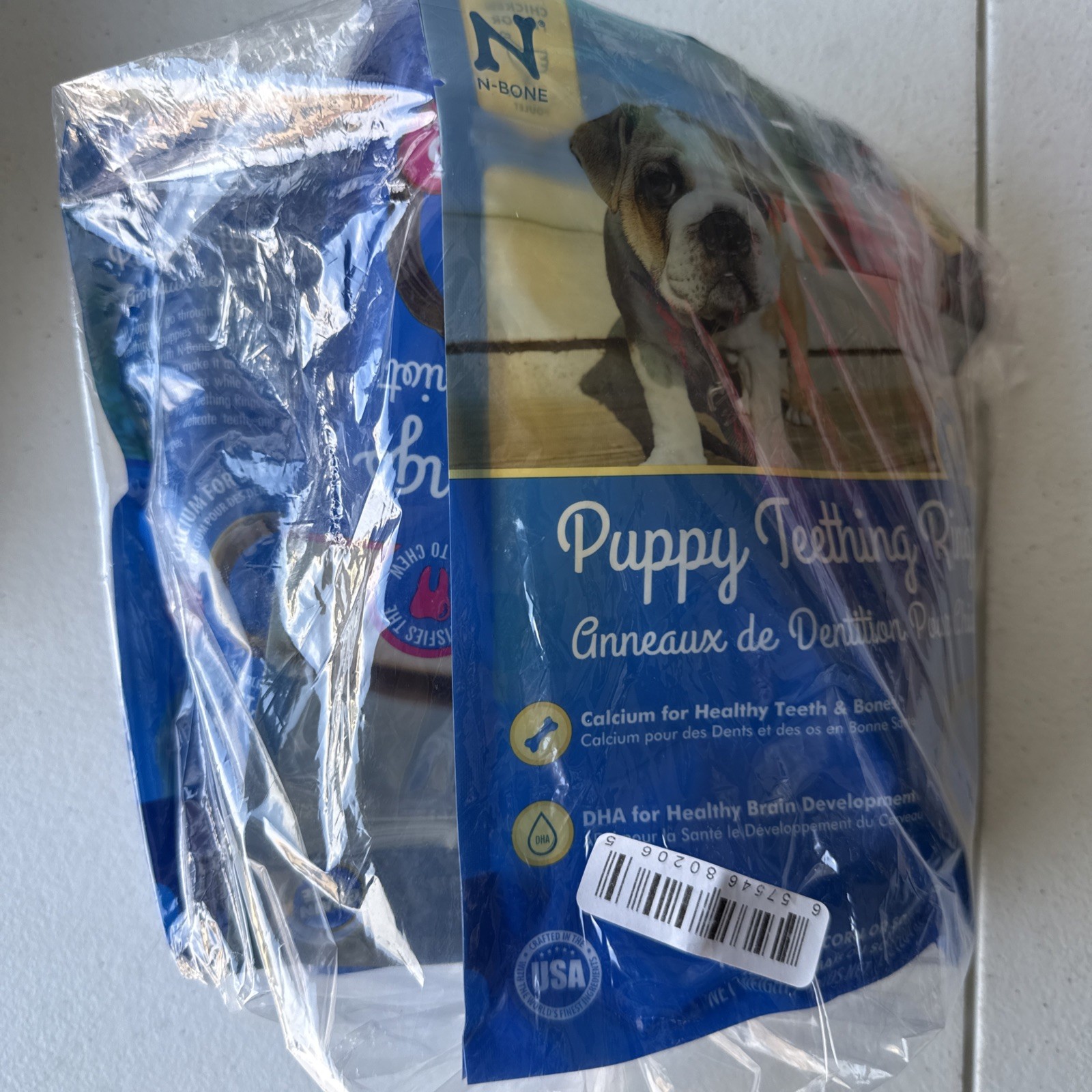 Puppy Teething Ring Variety Chicken, Blueberry, Pumpkin Flavor (3packs x6 Rings)