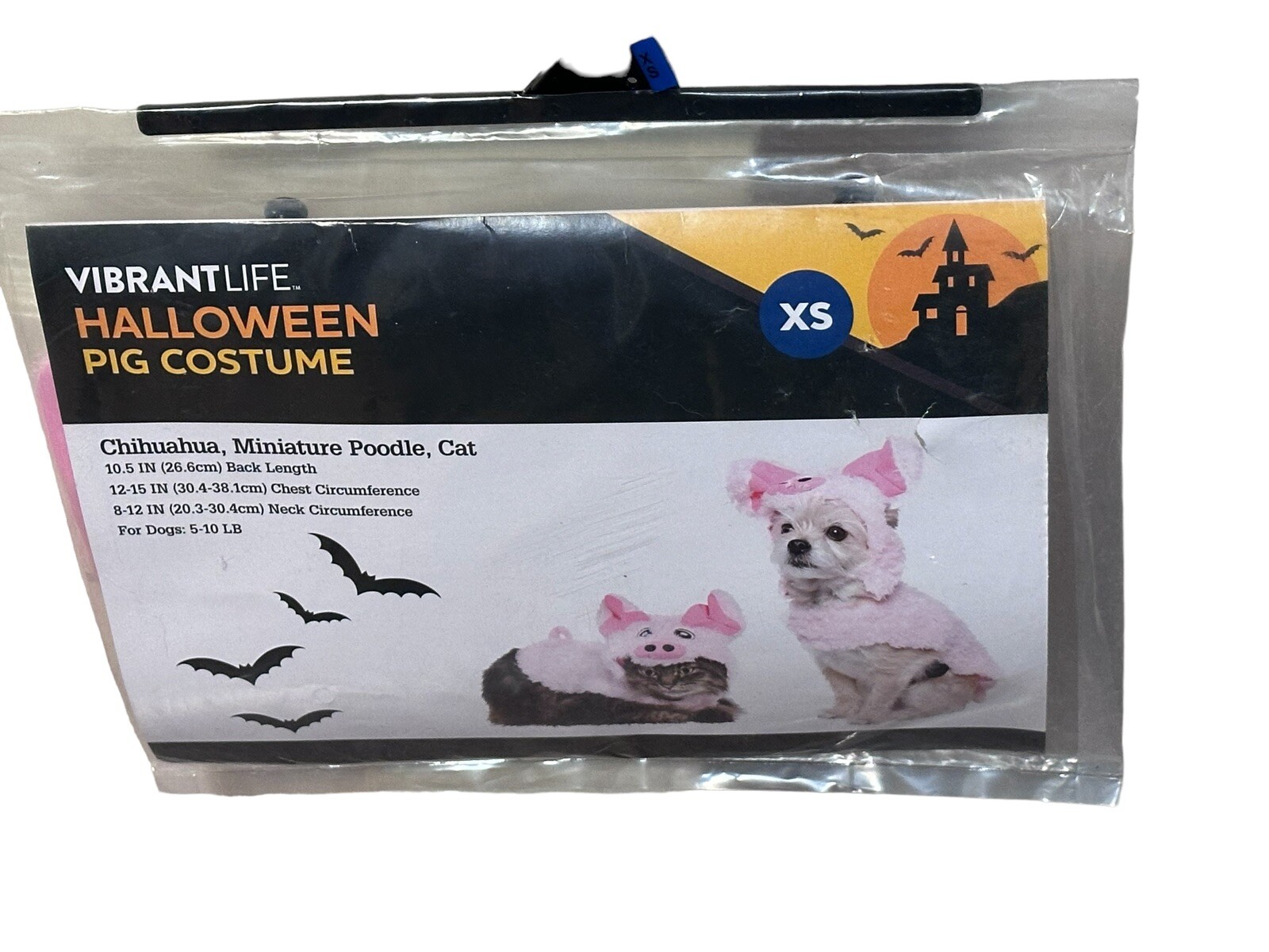 Vibrant Life Halloween Dog Costume: Pig Pet Costume Size Xtra Small NWT