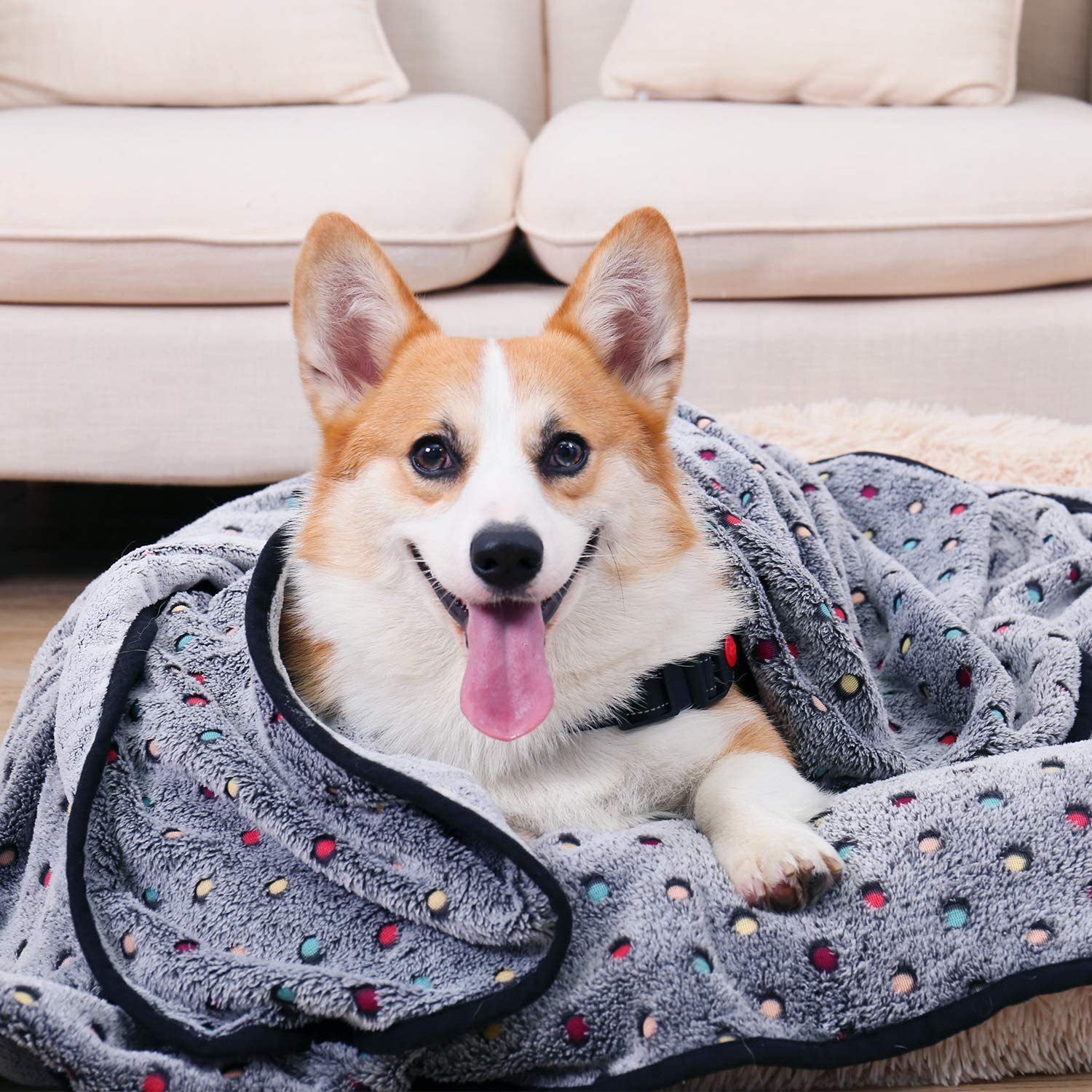 S Cute Lovely Puppy Cat Pet Dog Blanket Soft Mat Pad Bed Cover Flannel Throws