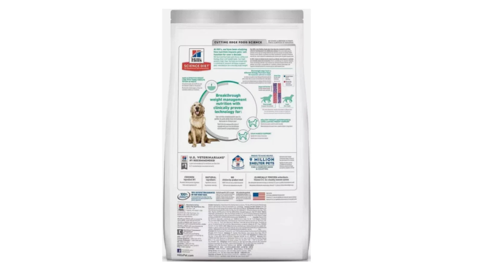 Hill’S Science Diet Adult Perfect Weight Chicken Recipe Dry Dog Food,25LB
