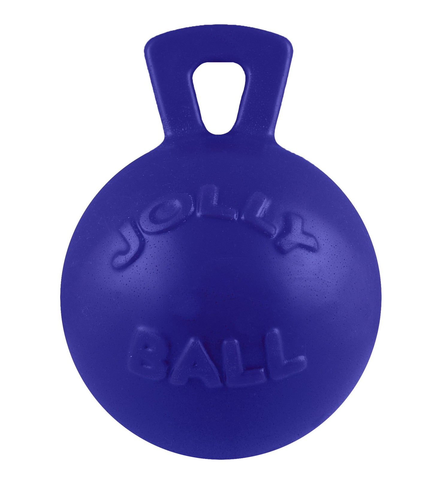 Jolly Pets Tug-n-Toss Dog Toy Ball with Handle, 8 Large (8 in), Blue