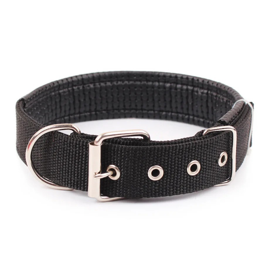 Adjustable Nylon Dog Collar for Small Medium Large Dogs Stylish Solid Pet Collar