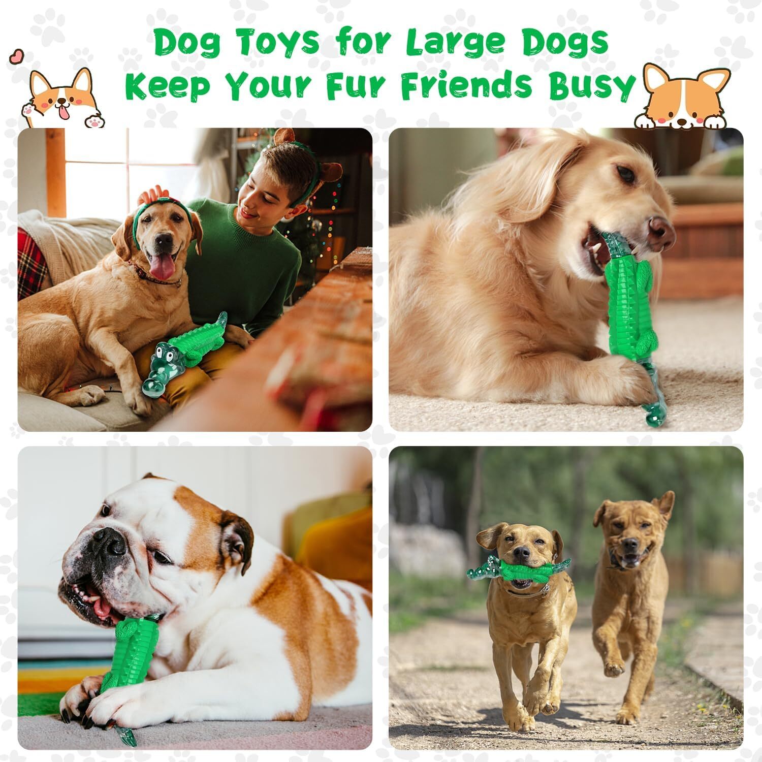 Fuufome Dog Chew Toy for Aggressive Chewers – Indestructible Toy for Pet Anxiety
