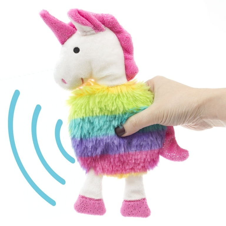 Vibrant Life, Rainbow Unicorn Soft & Cozy ,Flat ,Dog Squeaker & Crinkle ,Toy