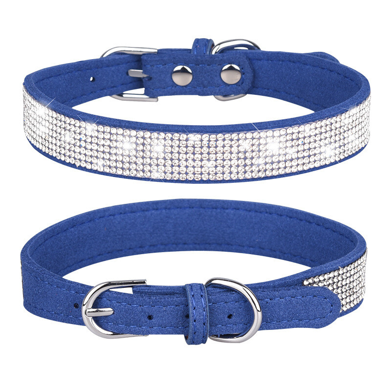 Bling Rhinestone Dog Cat Collars Leather Pet Puppy Kitten Collar for Chihuahua