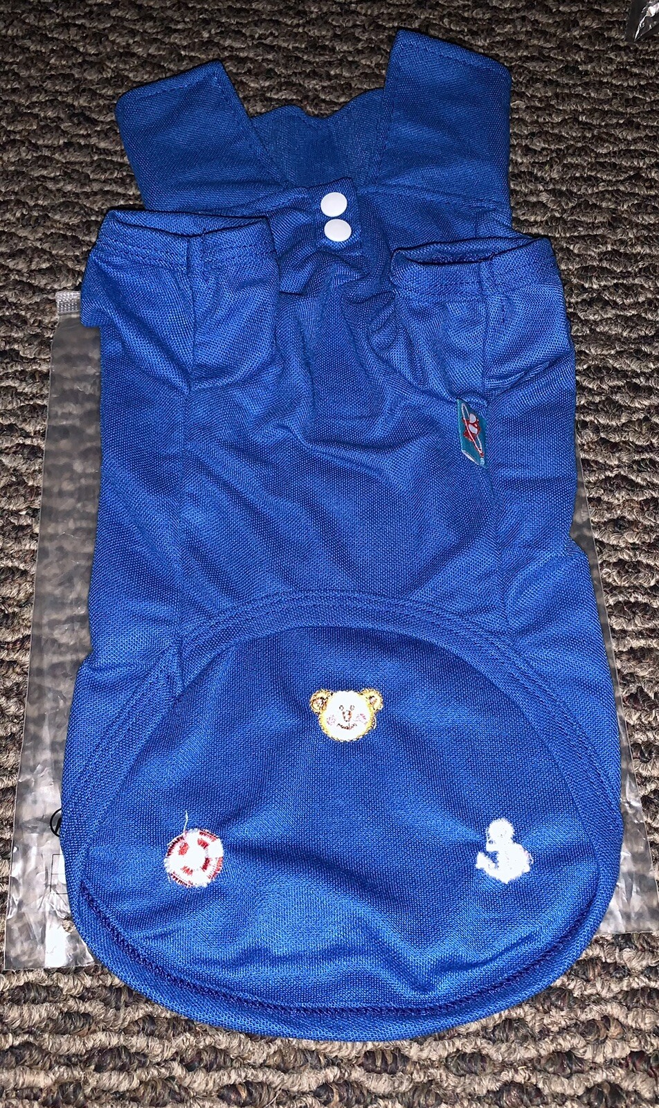 PetCircle Blue Sailor Embroidered Polo Short Sleeve Shirt Small Dogs BUST 16.56″