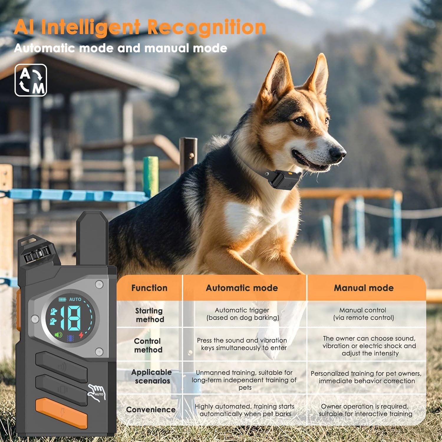 3300 FT Dog Training Collar Rechargeable Remote Shock Pet Waterproof Trainer