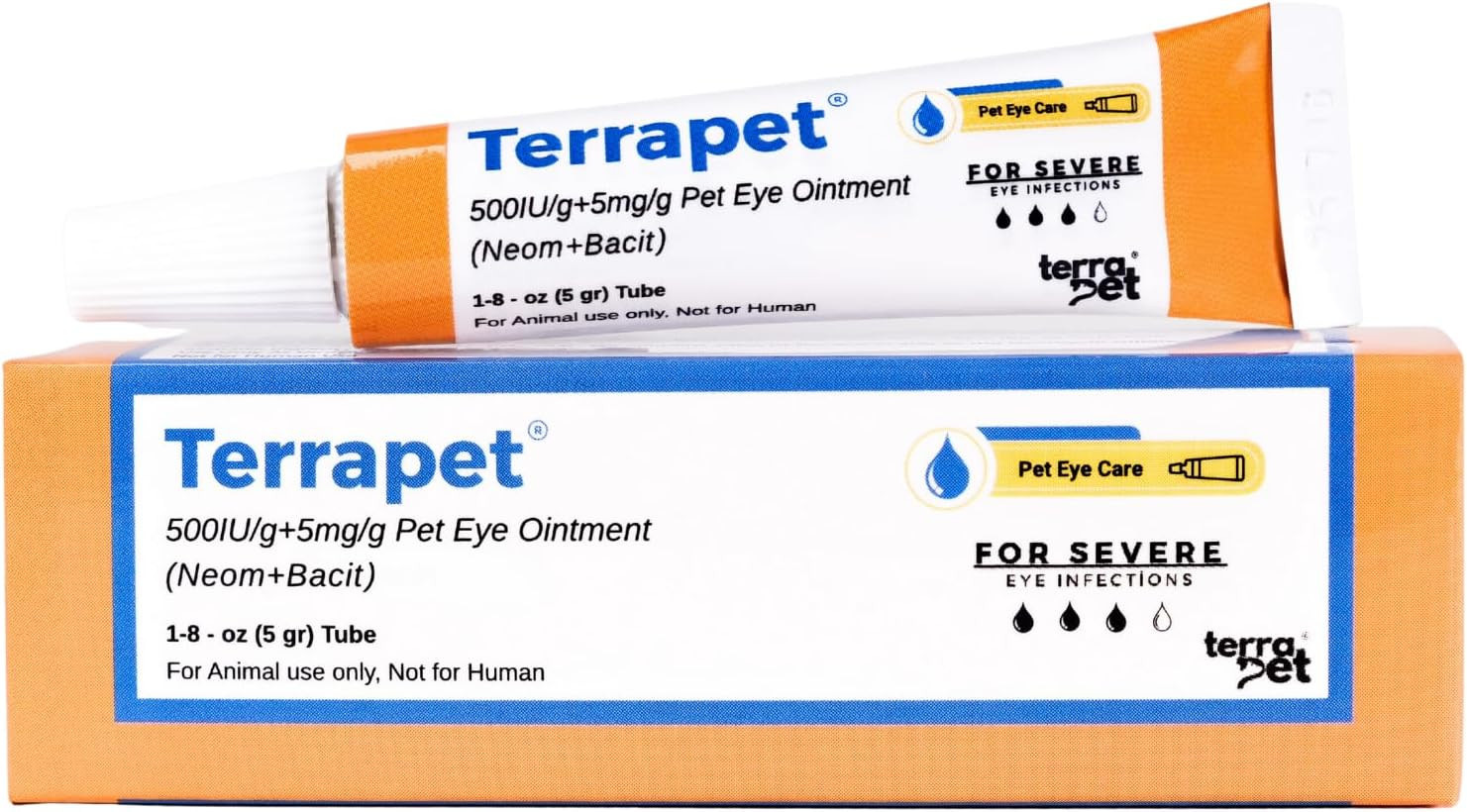 Pet Eye Care Ointment for Dogs, Cats, Cattle, Sheep, Horse, Bird 1/8 oz / 5 gr,