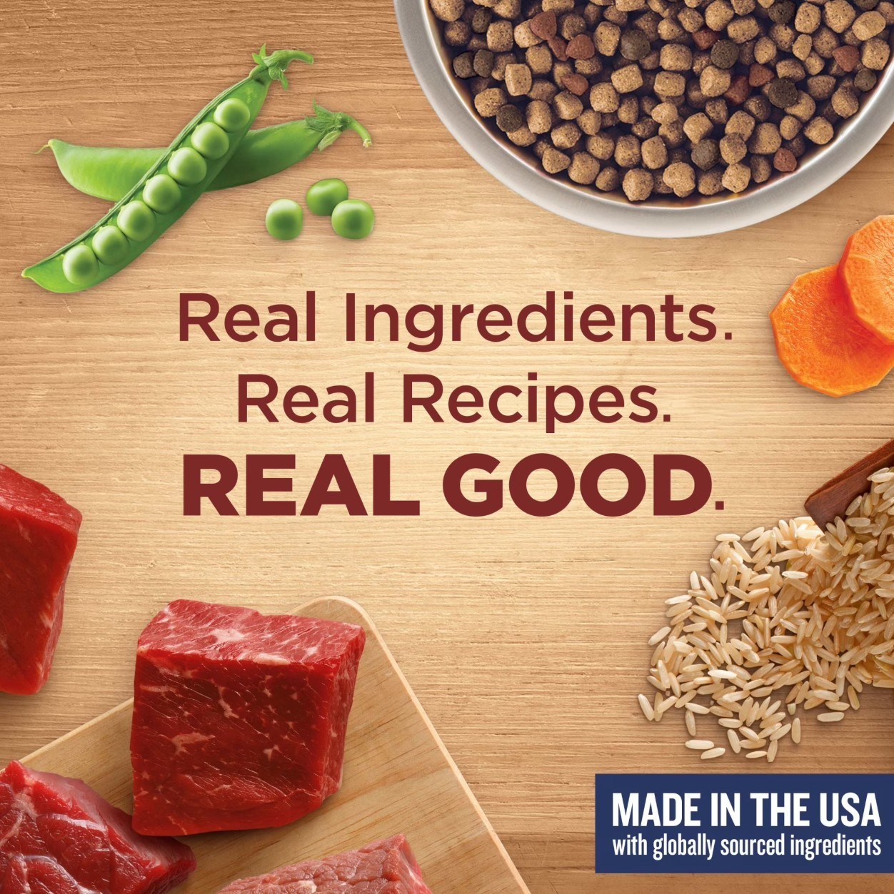 Rachael Ray Nutrish Adult Dry Dog Food Real Beef, Pea & Brown Rice Recipe, 30lb
