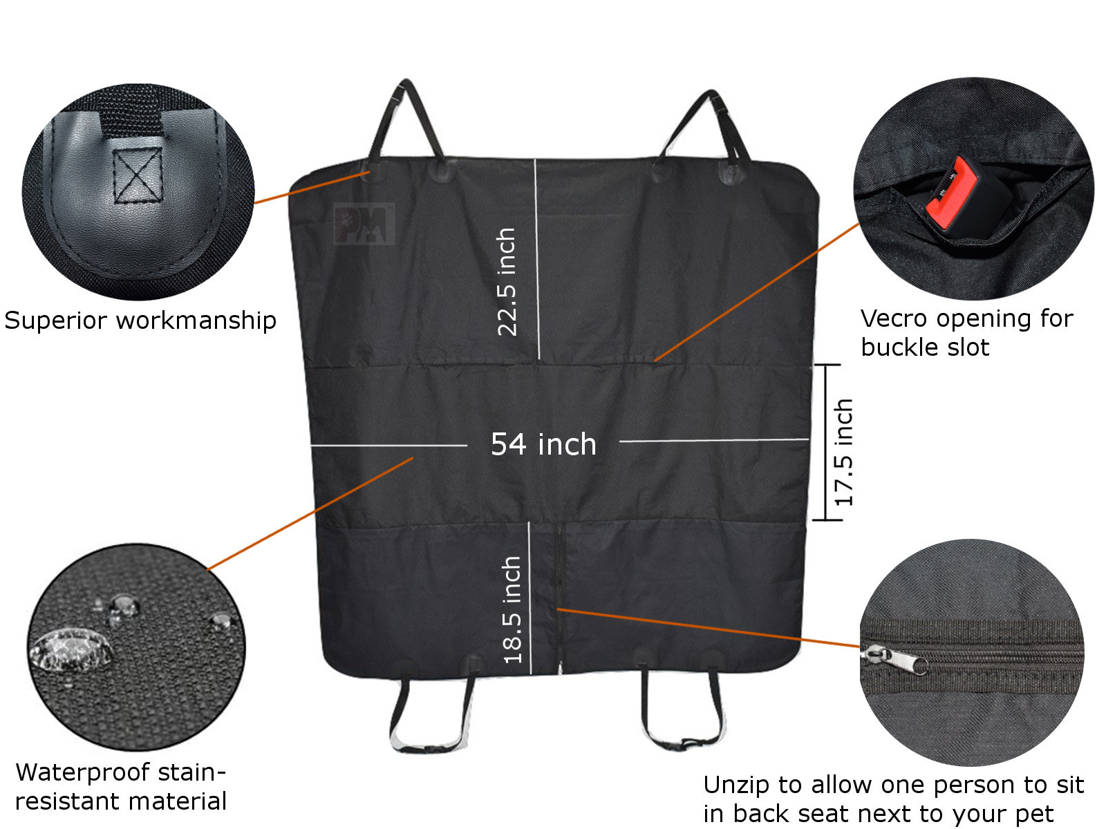 Pet Dog Car Truck SUV Rear Back Seat Protector Hammock Extender Cover Waterproof
