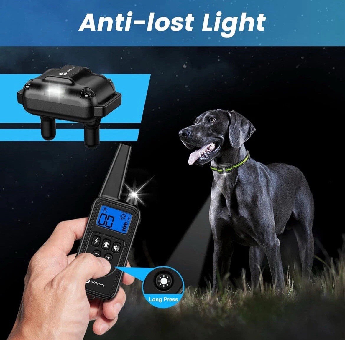 Dog Training Collar with Remote, Electronic Dog Shock Collar with Beep, Vibratio