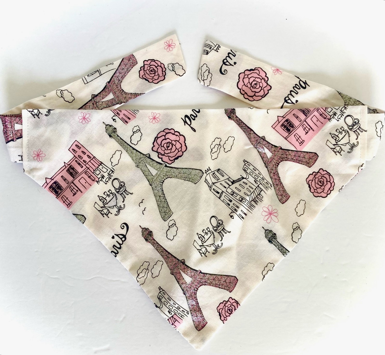 Set of 7 DOG BANDANAS Medium Size Different Patterns High Quality Fabric