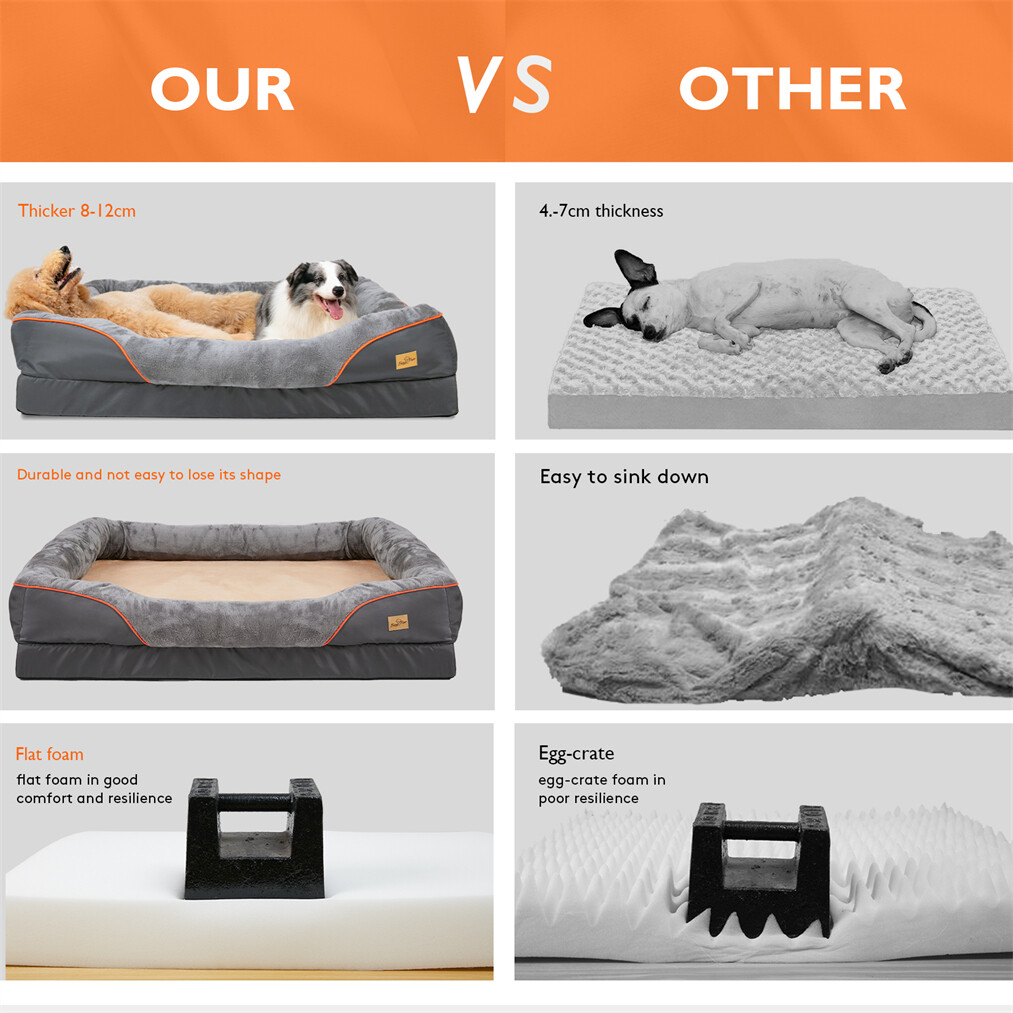 XXXL-M Large Comfy Calming Dog Bed Pets Cat Puppy Cushion Raised Bed Waterproof