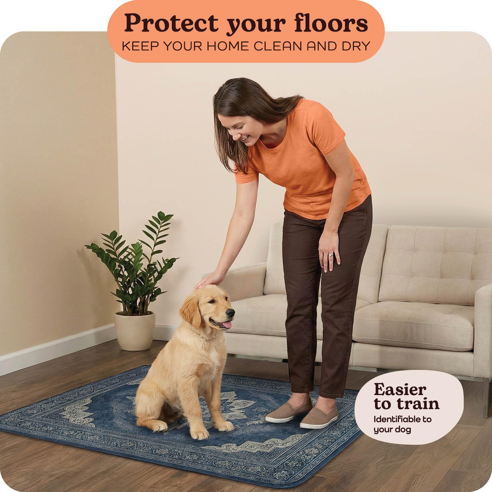 2 Pack Washable Dog Pee Pads Waterproof Non Slip Training Pads