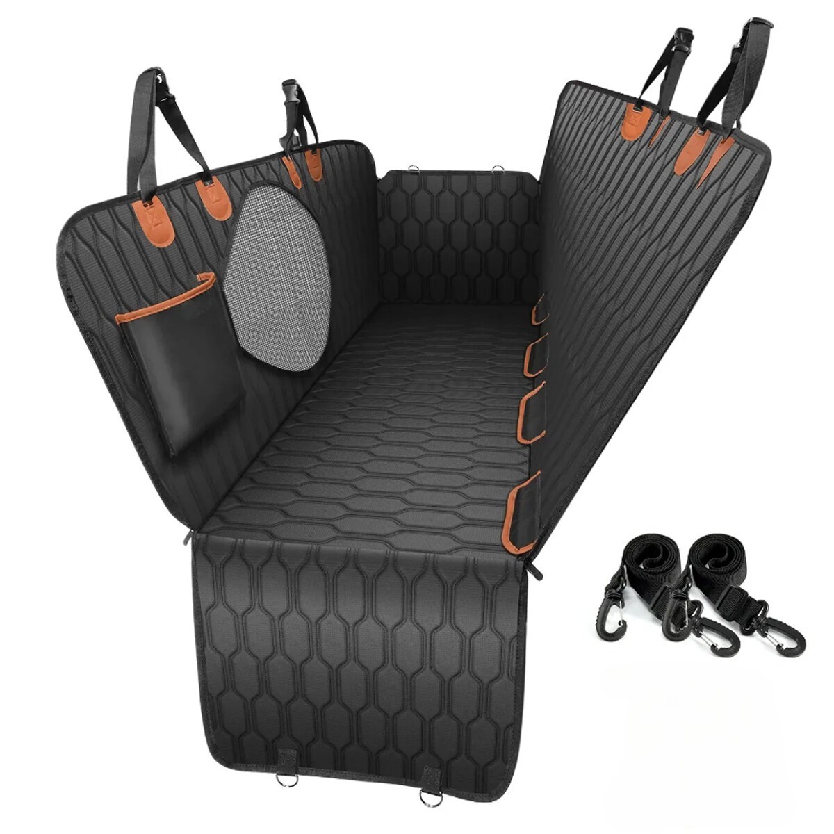 Pet Dog Seat Cover Hammock Seat Pad Back Car Truck w/Pet Seatbelt Waterproof