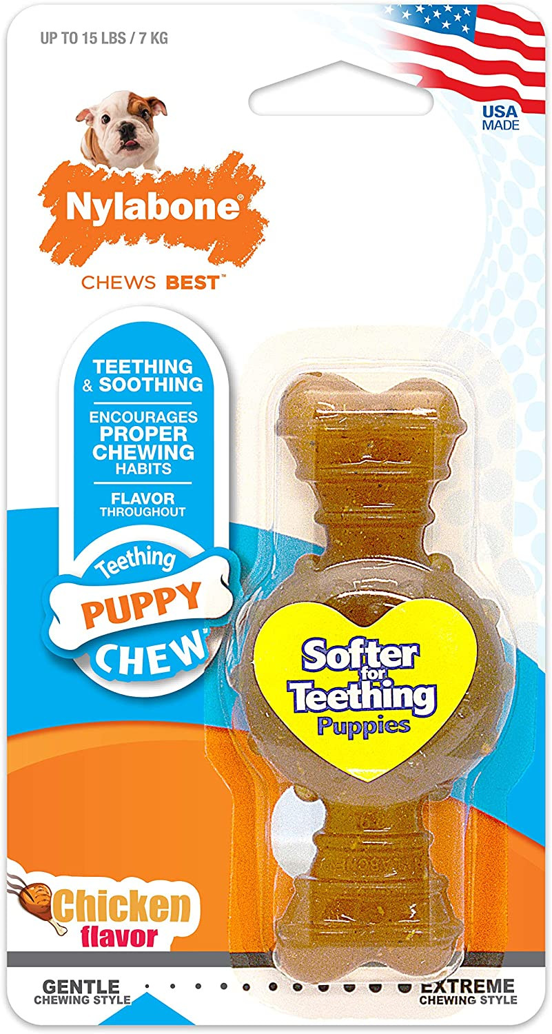 Nylabone Puppy Ring Bone Chew Toy – Puppy Chew Toys for Teething – Puppy Supplie
