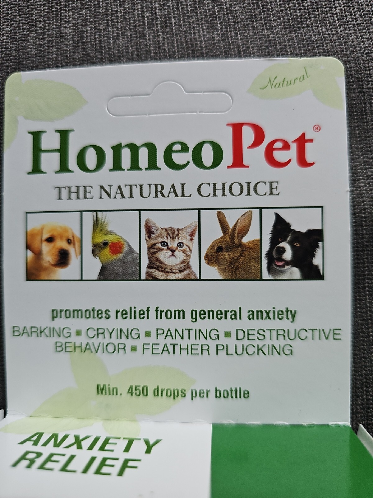 HomeoPet Anxiety Relief white, 15 ml Anxiety Support for Pets.