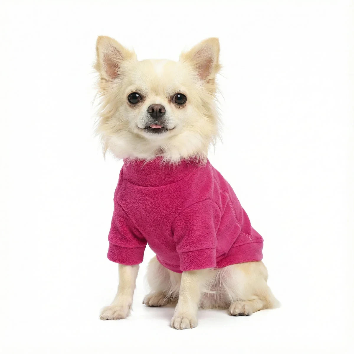 Fitwarm 3 Pack Luxury Fleece Dog Turtleneck Sweaters Pink / Purple XS–L NEW