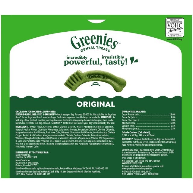 GREENIES Original Large Dog Natural Dental Treats – 54 Oz 34 Count