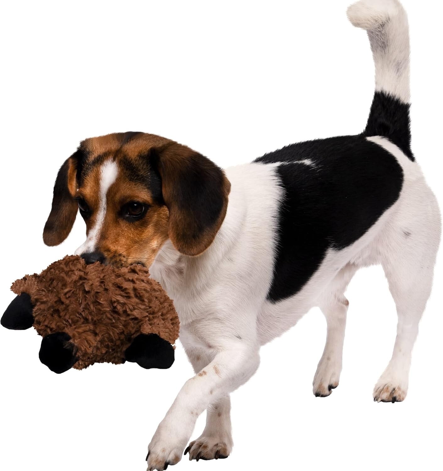 goDog PlayClean Sloth Squeaky Plush Dog Toy with Odor-Sloth (Brown)